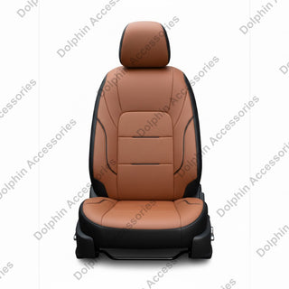 Dolphin Seat Cover Punch Black / Tan  Seat Cover With Black Piping