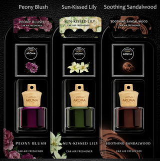 Aroma Wood Hanging Bottles Sandalwood, Lily & Peony (floral) Pack Of 3