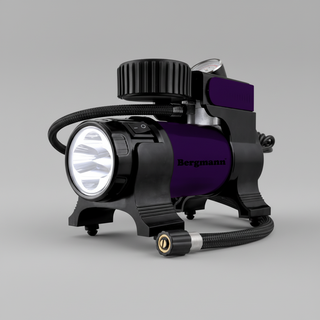 Bergmann Typhoon Power Plus Digital Metal Tyre Inflator - Auto Shut-Off Car Air Compressor