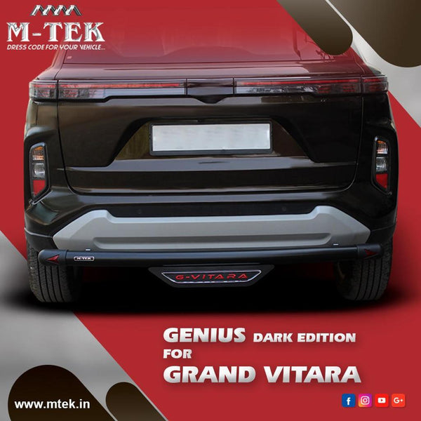 M-Tek GRAND VITARA GENIUS DARK EDITION REAR PROTECTOR FRAME WITH BKT