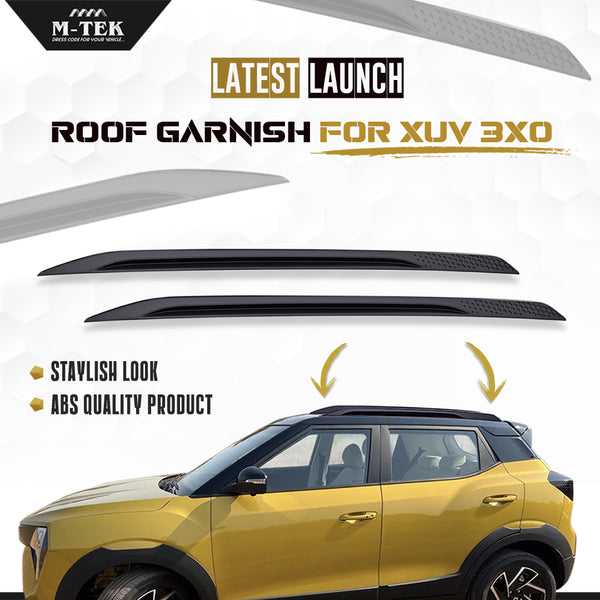 Xuv 3XO Spoiler(Black) And Roof Garnish Bundle by M-tek