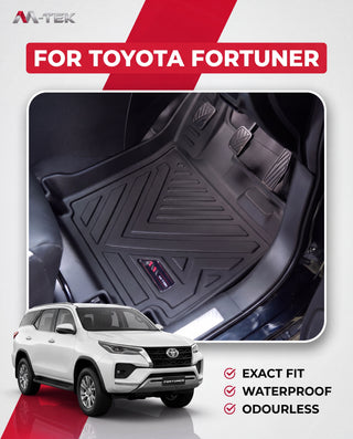 M-tek TPE Luxurious Life Long Mat for Toyota Fortuner | Waterproof & Anti-Skid Car Floor Mats