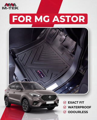 M-tek TPE Luxurious Life Long Mat for MG Astor | Waterproof & Anti-Skid Car Floor Mats