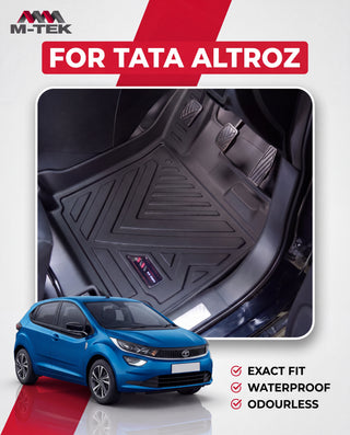 M-tek TPE Luxurious Life Long Mat for Tata Altroz 2022-2025 | Waterproof & Anti-Skid Car Floor Mats