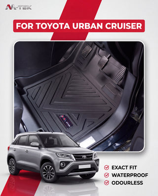 M-tek TPE Luxurious Life Long Mat for Toyota Urban Cruiser  | Waterproof & Anti-Skid Car Floor Mats