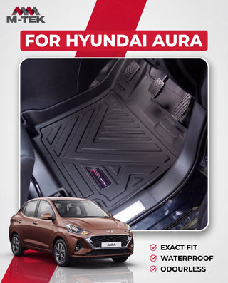 M-tek TPE Luxurious Life Long Mat for Hyundai Aura | Waterproof & Anti-Skid Car Floor Mats
