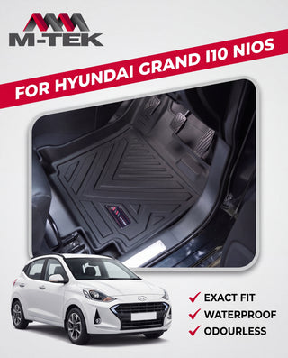 M-tek TPE Luxurious Life Long Mat for Hyundai Grand i10 | Waterproof & Anti-Skid Car Floor Mats