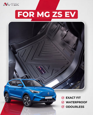 M-tek TPE Luxurious Life Long Mat for MG ZS EV | Waterproof & Anti-Skid Car Floor Mats