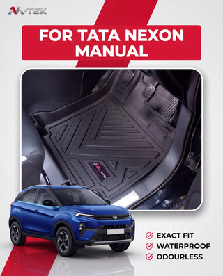 M-tek TPE Luxurious Life Long Mat for Tata Nexon 2022 MT | Waterproof & Anti-Skid Car Floor Mats