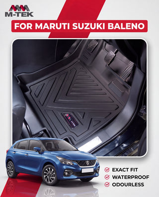 M-tek TPE Luxurious Life Long Mat for Maruti Suzuki Baleno  | Waterproof & Anti-Skid Car Floor Mats