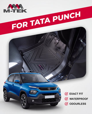 M-tek TPE Luxurious Life Long Mat for Tata Punch 2025 | Waterproof & Anti-Skid Car Floor Mats