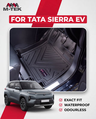 M-tek TPE Luxurious Life Long Mat for Tata Sierra EV | Waterproof & Anti-Skid Car Floor Mats