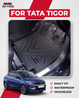 M-tek TPE Luxurious Life Long Mat for Tata Tigor 2016 | Waterproof & Anti-Skid Car Floor Mats