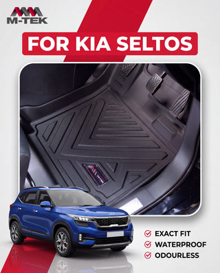 M-tek TPE Luxurious Life Long Mat for Kia Seltos 2025 | Waterproof & Anti-Skid Car Floor Mats