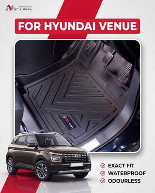 M-tek TPE Luxurious Life Long Mat for Hyundai Venue 2024 | Waterproof & Anti-Skid Car Floor Mats