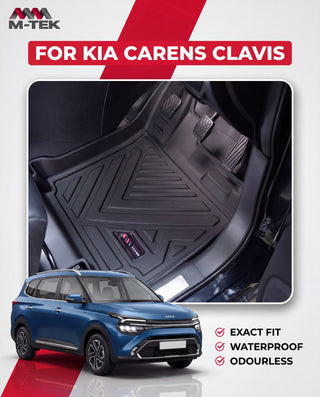 M-tek TPE Luxurious Life Long Mat for Kia Carens Clavis | Waterproof & Anti-Skid Car Floor Mats