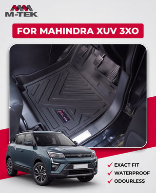 M-tek TPE Luxurious Life Long Mat for Mahindra XUV 3XO | Waterproof & Anti-Skid Car Floor Mats