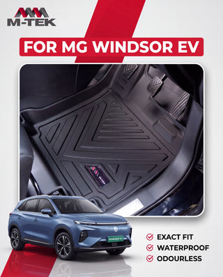 M-tek TPE Luxurious Life Long Mat for MG Windsor EV | Waterproof & Anti-Skid Car Floor Mats