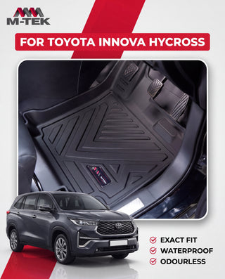 M-tek TPE Luxurious Life Long Mat for Toyota Innova Hycross | Waterproof & Anti-Skid Car Floor Mats