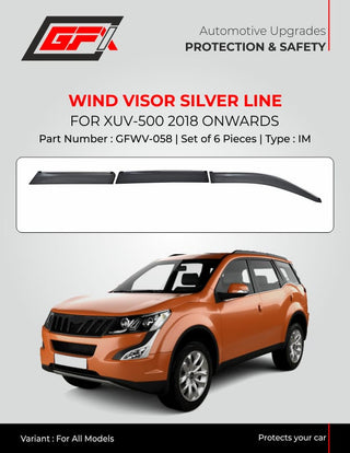 GFX XUV-500 2018 ONWARDS WIND VISOR SILVER LINE