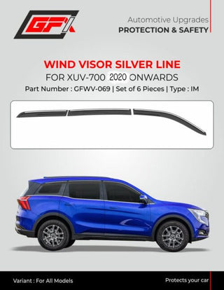 GFX XUV-700 2020 ONWARDS WIND VISOR SILVER LINE