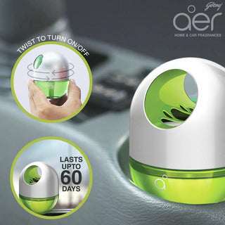Godrej Aer Twist, Car Air Freshener Fresh Lush Green 45g