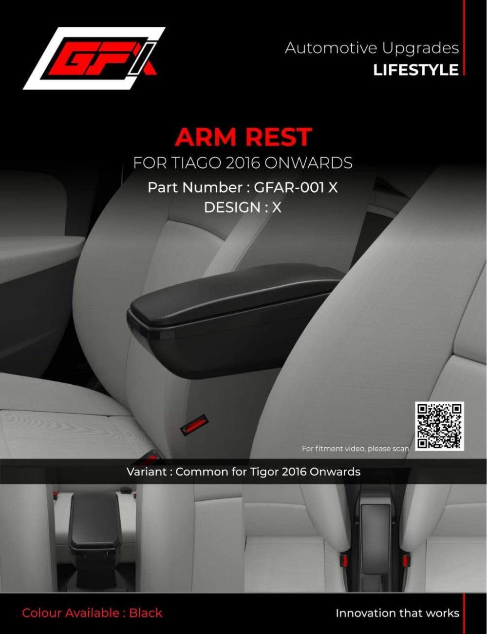 GFX TIAGO/TIGOR ARMREST BRACKET & ADAPTERGARF004 DolphinAccessories