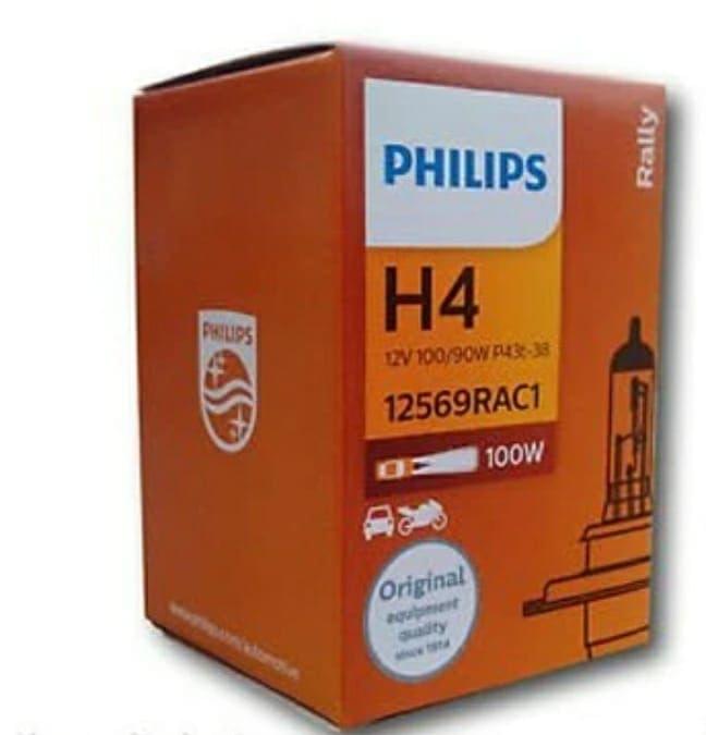 Philips H4 12569 P43T Essential Vision Car headlight Bulb (Warm White)  (Single) 12V 100/90W at Rs 205/piece, Car Lights in Kolkata
