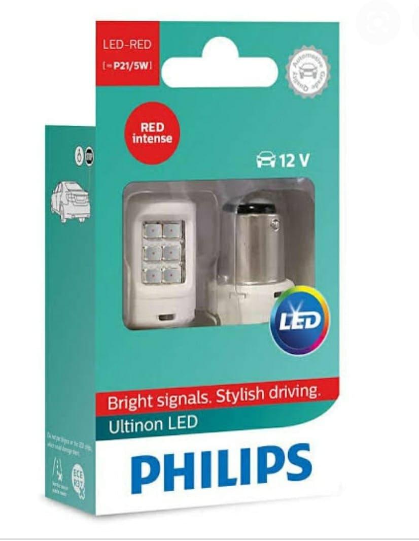 PHILIPS LED -S25[ =P21/5W] 11499ULRX2 RED COLOUR – dolphinaccessories