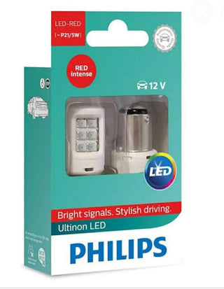 PHILIPS LED T20 [ =W21/5W] RED COLOUR 11066ULR