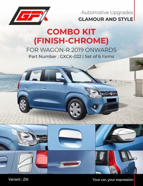 GFX Wagon R 2019 ONWARDS Chrome Finish Combo Kit – DolphinAccessories