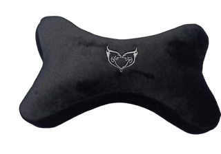 Dolphin Black Head and Neck Rest Pillows (Set of 2 pieces)